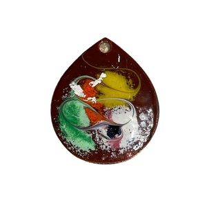 Vintage Meab Copper Enameled Pendant Made in Ireland